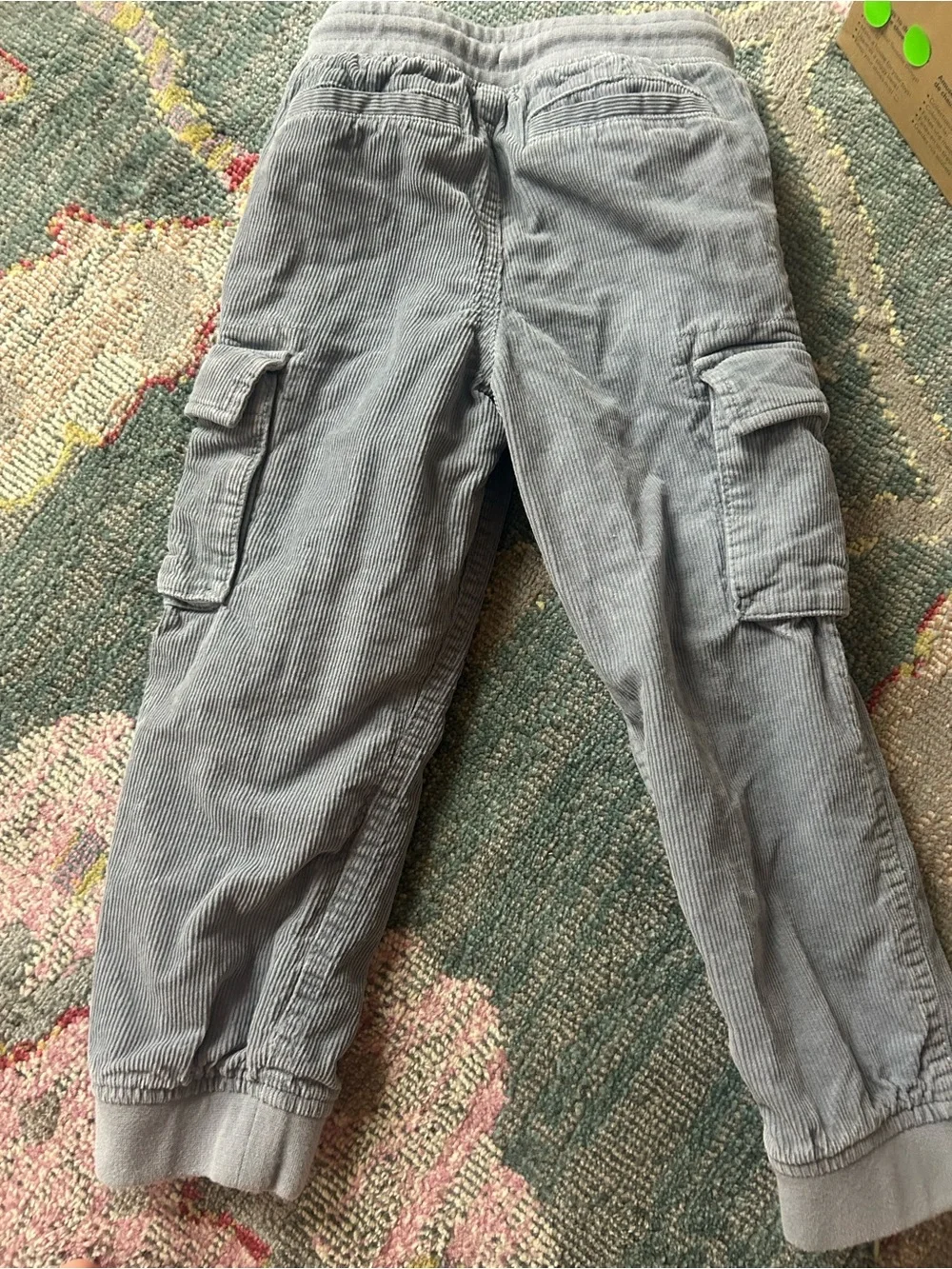 GAP Kids Gray Corduroy Cargo Jogger Pants